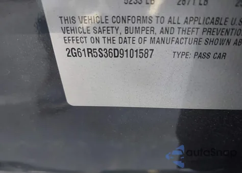 2013 Cadillac Xts Luxury z USA, uszkodzony, nr VIN 2G61R5S36D9101587